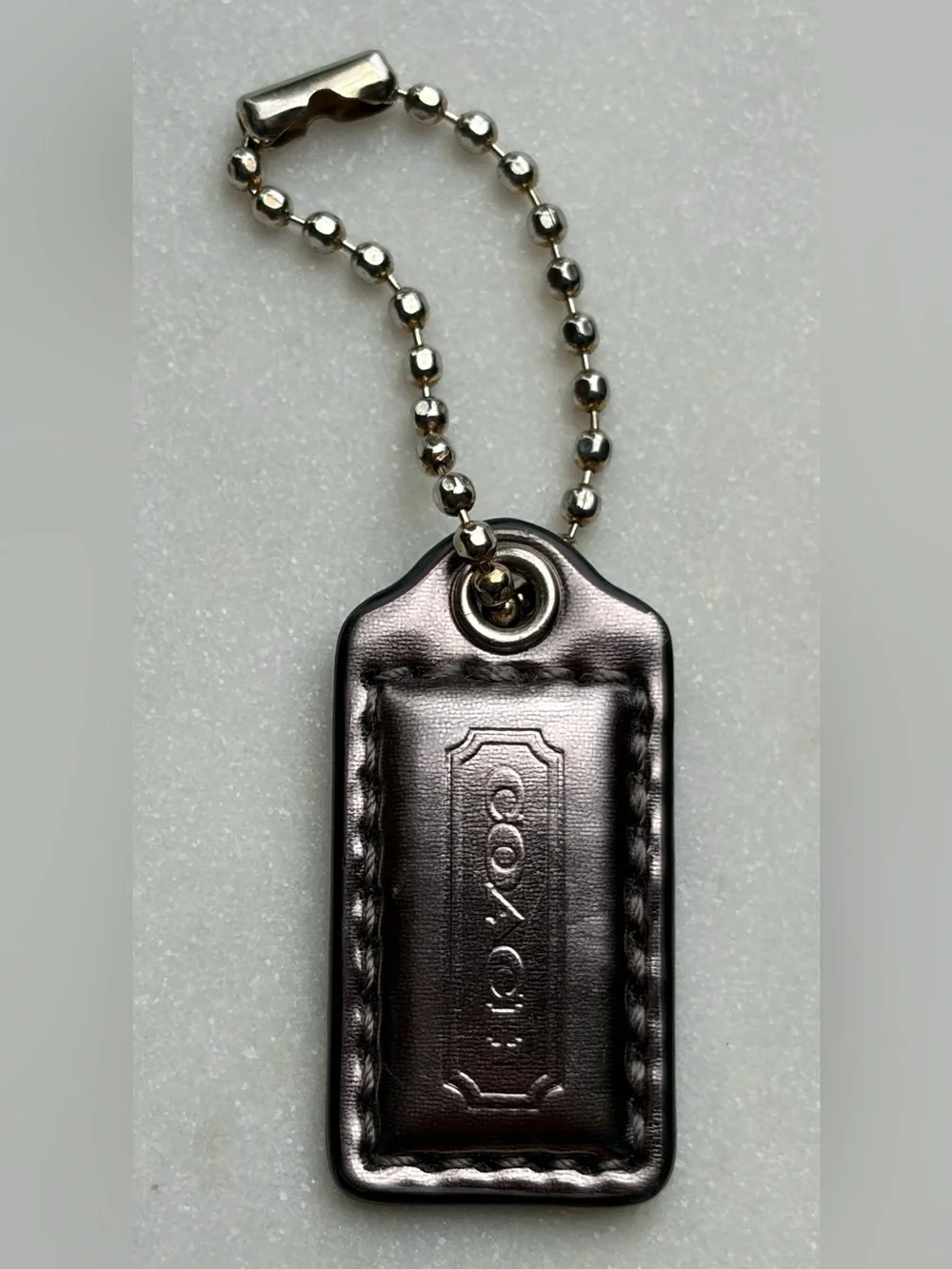 Coach Hangtag Chrome Metallic Silver Nickel Replacement